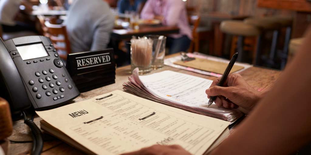 Formulário de reserva para restaurante