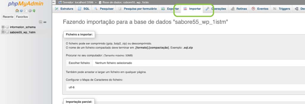 importar base de dados