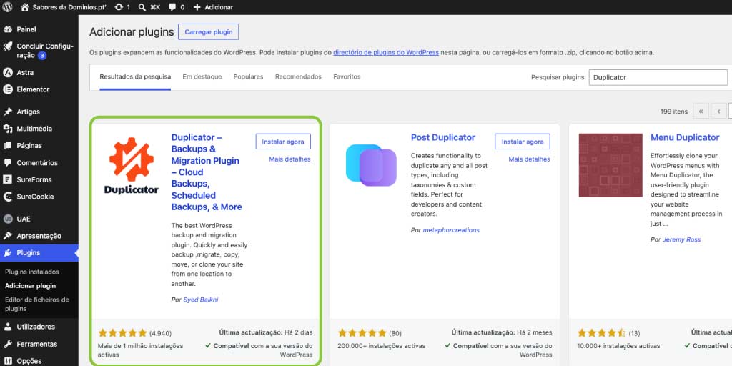 Duplicator – Backups & Migration Plugin
